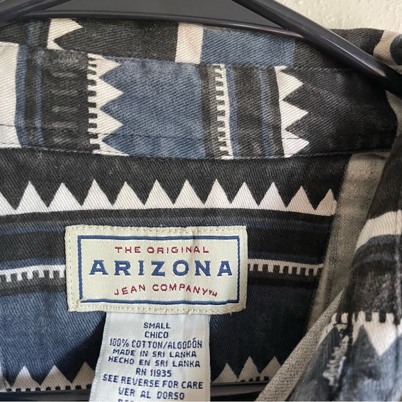 Arizona Jean Company Aztec Geometric Pattern Shirt - Picture 3 of 7